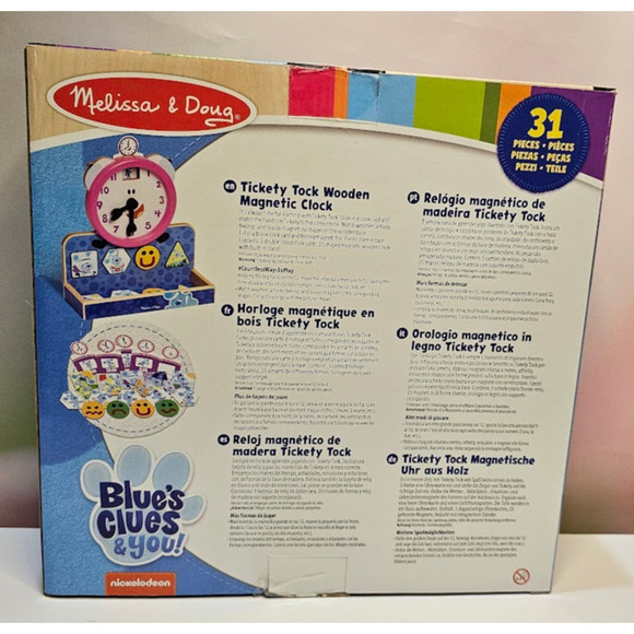 Melissa and Doug Blues Clues You Tickety Tock Magnetic Clock NWT - Picture 2 of 9